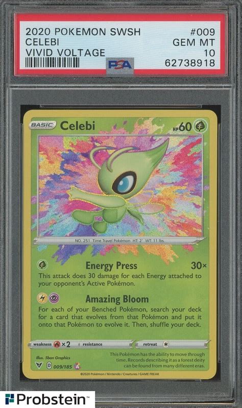 Pokemon Swsh Vivid Voltage Celebi Psa Gem Mint Ebay