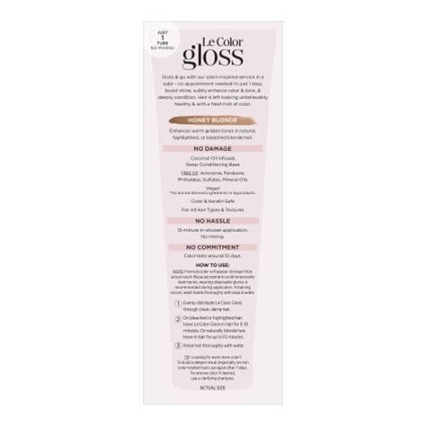 L Oreal Paris Le Color Gloss Honey Blonde Toning Gloss Fl Oz Frys Food Stores