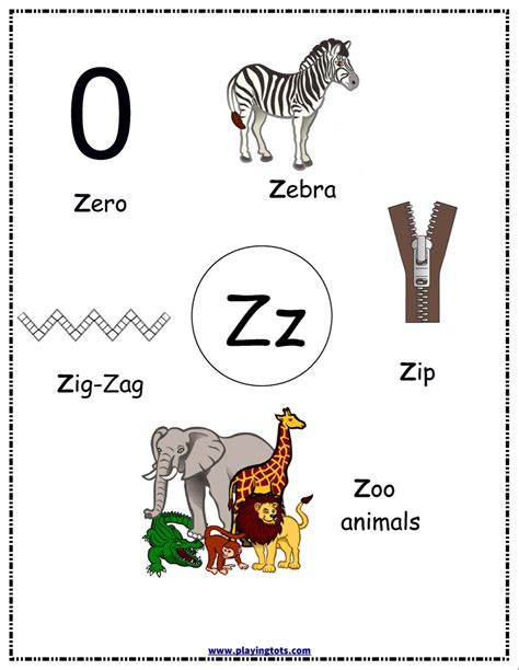 Letter Z words | Alphabet phonics, Alphabet preschool, Alphabet ...