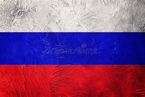 Grunge Russia Flag Russian Flag With Grunge Texture Stock Image