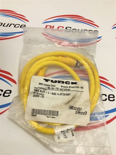 TURCK RKC 4 4T 1 RSC 4 4T S1587 EUROFAST DOUBLE END CORDSET EBay