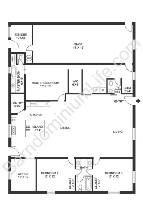 Barndominium Floor Plans With Loft - Flooring Ideas