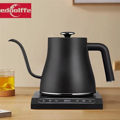 Chaleira El Trica Edoolffe Gooseneck Caf 0 8L 1200W 100 A O Inoxid Vel