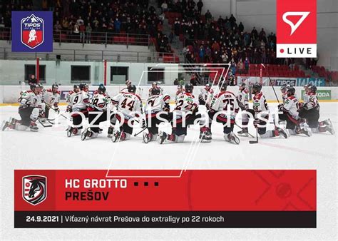 2021 22 SportZoo Tipos Extraliga LIVE L002 HC Grotto Prešov Antci