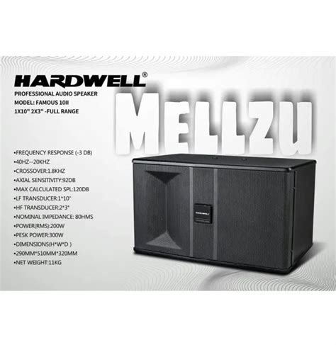 Speaker Pasif Hardwell Famous Ii Original Inch Lazada Indonesia