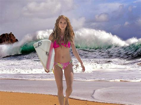 Surfer Girl Blonde Beach Bikini Surfboard Surfergirl Hd Wallpaper