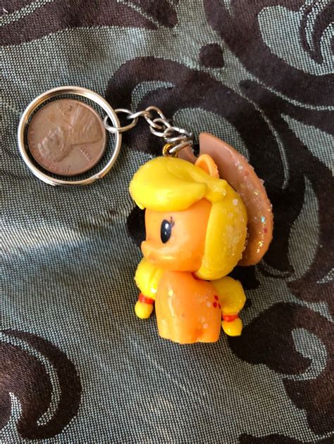 Cute Applejack Mlp Toy Keychain Etsy Applejack Mlp Applejack Mlp