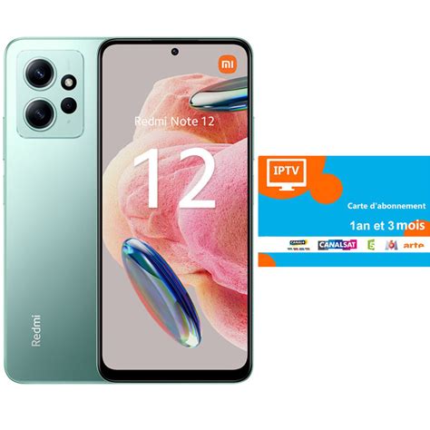 Smartphone Xiaomi Redmi Note 12 8Go 256Go Vert A Bas Prix SpaceNet