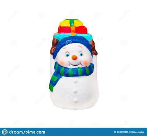 Boneco De Neve Isolado Em Fundo Branco Personagem De Inverno Foto De