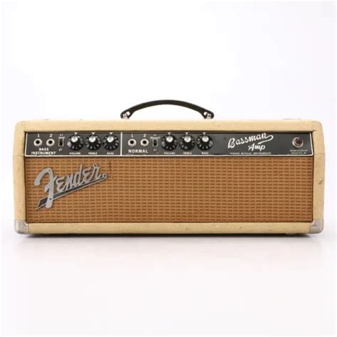 1965 FENDER BASSMAN Tube Amplifier Head In 63 Blonde Cabinet