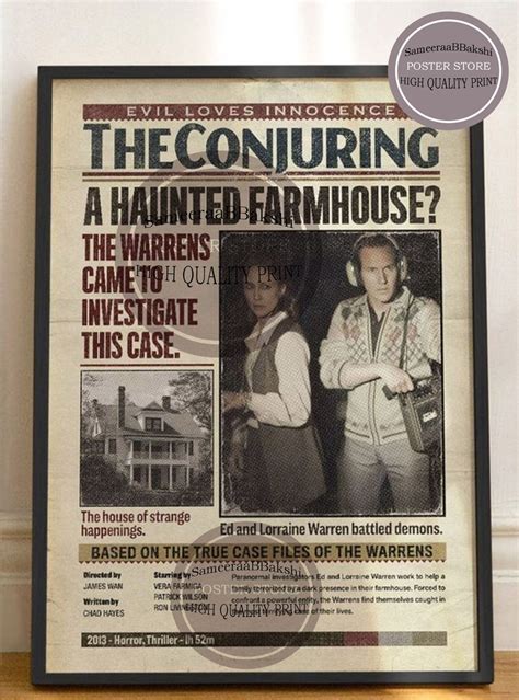 The Conjuring Horror Film Perron Family the Warrens Vintage - Etsy