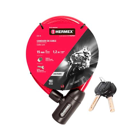 Candado Cadena Bicicleta Moto Con Llave Hermex Cb Mm Jota Store