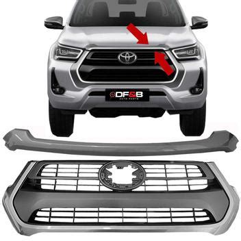 Grade Hilux Cinza Friso Do Capo Sr Srx 2021 2022 2023 DFEB