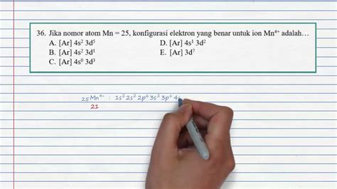 Jika Nomor Atom Mn 25 Konfigurasi Elektron Yang Benar Untuk Ion Mn⁴