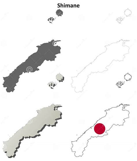 Sistema Del Mapa Del Esquema Del Espacio En Blanco De Shimane