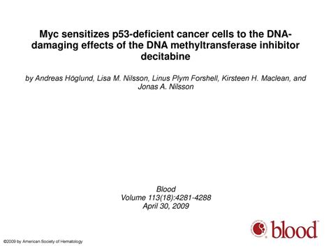 Myc sensitizes p53-deficient cancer cells to the DNA-damaging effects ...