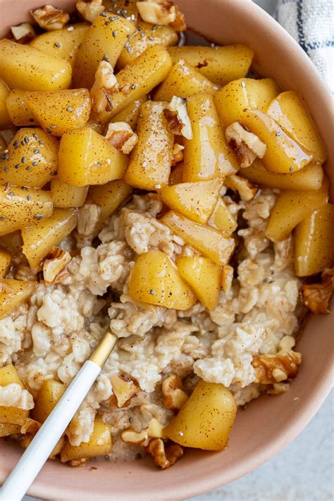 Apple Cinnamon Oatmeal Food With Feeling