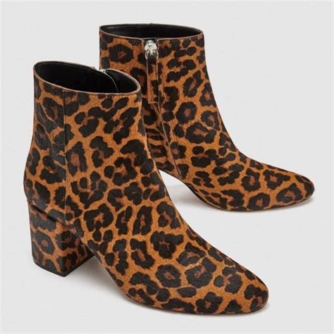 Zara Shoes Popular Zara Leopard Print Booties Poshmark