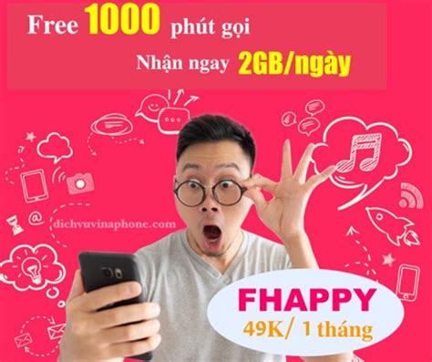 Cách đăng ký gói fhappy 1 tháng của Vinaphone đơn giản nhất