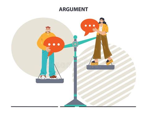 Argument Concept Set Controversy Or Disagreement Conversation Stock