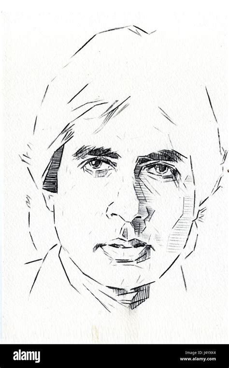 Indian bollywood actor, amitabh bachchan drawing, india, asia Stock ...