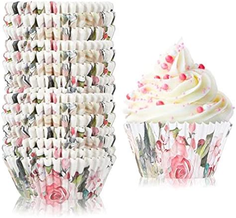 Pieces Floral Cupcake Liners Floral Cupcake Wrappers Baking Cups