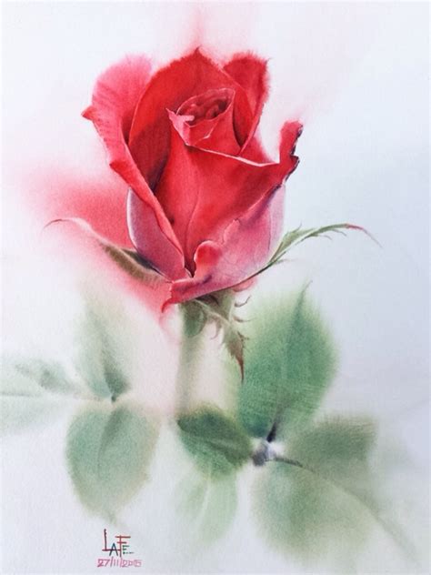 Watercolor Without Drawing By Lafe Arte De Acuarela Rosas Acuarela