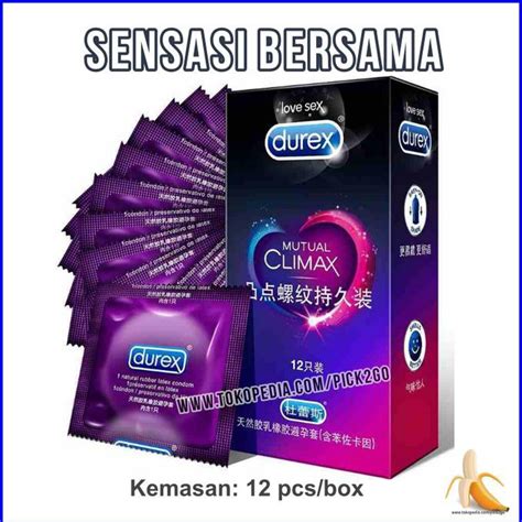 Jual Cod Kondom Durex Mutual Climax Condom Dotted Gerigi Tahan Lama