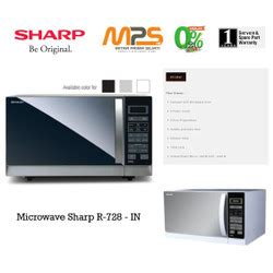 Promo Sharp Microwave Stylish Designed R 728 S IN Silver 25 Liter