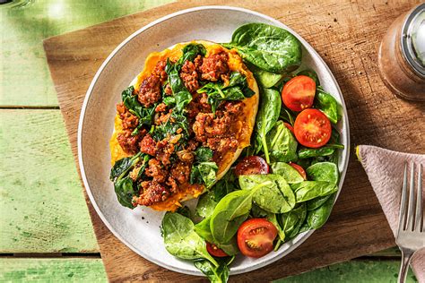 Pizza Sur Naan Au Bœuf Haché Et Aux épinards Recette Hellofresh