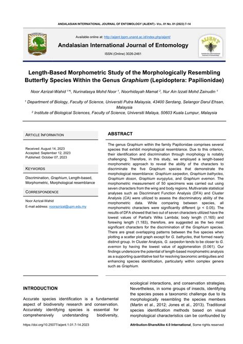 PDF Length Based Morphometric Study Of The Morphologically Resembling