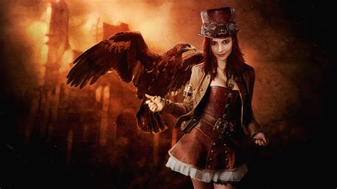 Steampunk Girl Wallpaper 1920x1080