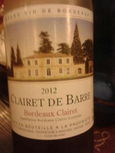 Clairet De Barre Bordeaux Clairet Vivino Us