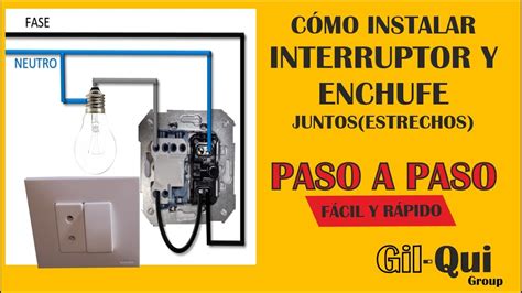 CÓMO INSTALAR INTERRUPTOR Y ENCHUFE en una sola caja YouTube