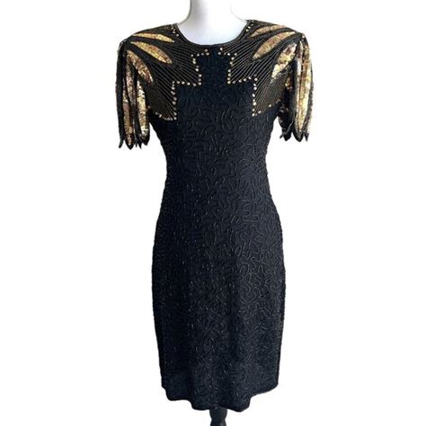 Stenay Dresses Vintage S Stenay Short Beaded Sequin Silk Dress