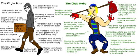 Virgin Bum Vs Chad Hobo Rvirginvschad