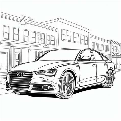 Dibujo 07 De Coche De Audi Para Colorear