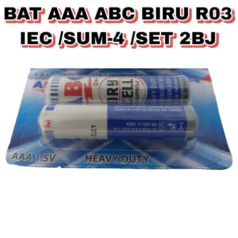 Jual BATERAI AAA ABC BIRU R03 5318 6 SET Shopee Indonesia