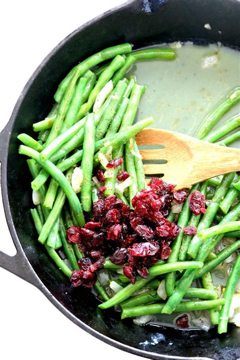 Sautéed Cranberry Orange Spiced Green Beans Recipe Combining Fresh Green Beans And Dried