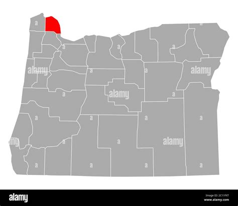 Map of Columbia in Oregon Stock Photo - Alamy