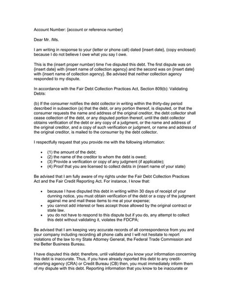 Credit And Debt Dispute Letters Pdf