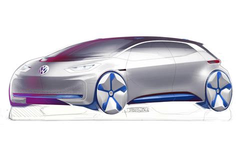 Volkswagen EV Concept Hits 2016 Paris Motor Show Gets First Sketches