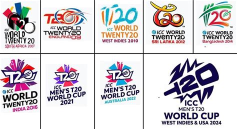 The logos of Men's T20 World Cup from 2007 to 2024, Which one is best ...