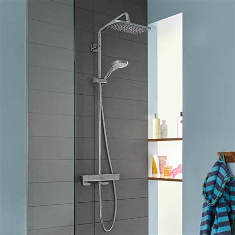 Hansgrohe Croma E Shower System Thermostat With Ecosmart Chrome