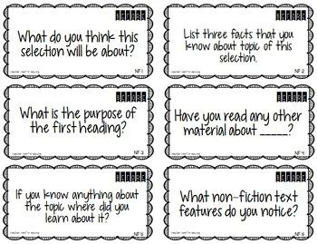 Guided Reading Questions For Fiction Non Fiction Before During After