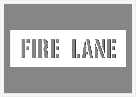 Fire Lane Stencil | Parking Lot Stencils | Stencils Online