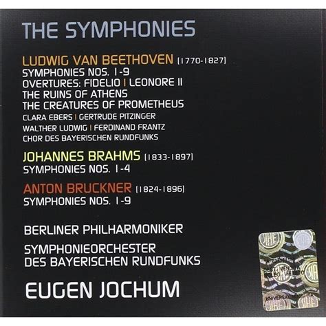 Eugen Jochum The Symphonies Berlin Philharmonic Bavarian Radio