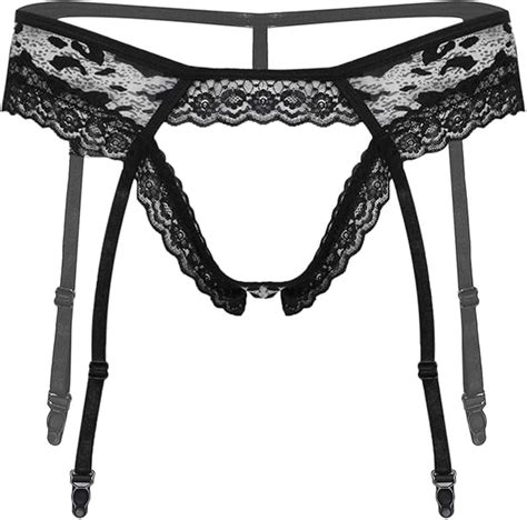YOOJIA Jockstrap Homme String Suspensoir Ouvert Lingerie De Nuit Transparent Thong Tanga Bas De