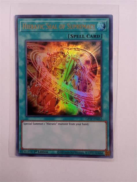 Yu Gi Oh 1st Edition Heratic Seal Of Supremacy Gftp En055 Ultra Rare EBay