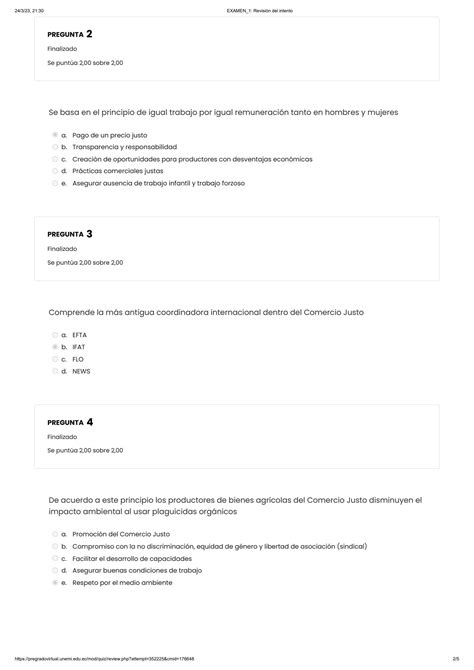 Solution Examen Revisi N Del Intento Studypool